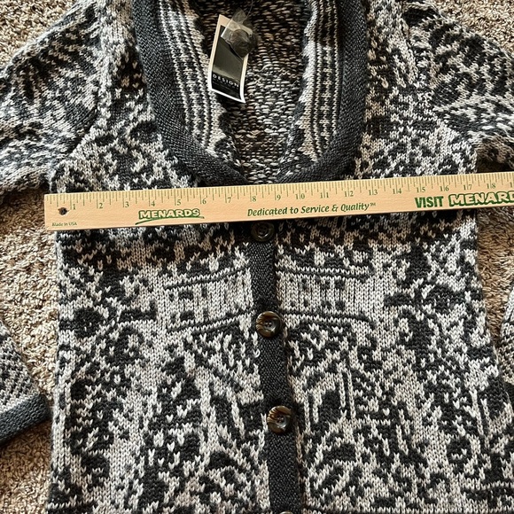 Design History NWT Grey wool Blend Cardigan Large - Picture 8 of 9